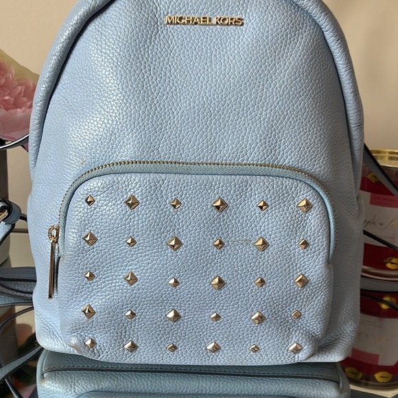 Michael Kors Erin Studded Women's Bag - Pale Blue, Medium - Picture 4 of 15